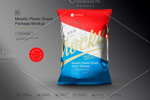 Six Snack Bags Mockup Bundle in Product Mockups - product preview 5