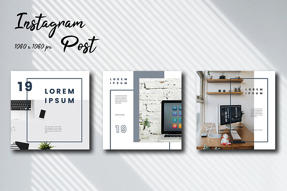 Desk Space Social Media Template in Instagram Templates - product preview 3