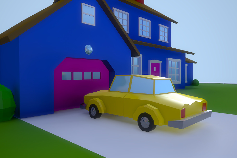 Low Poly House 1 in Urban - product preview 7