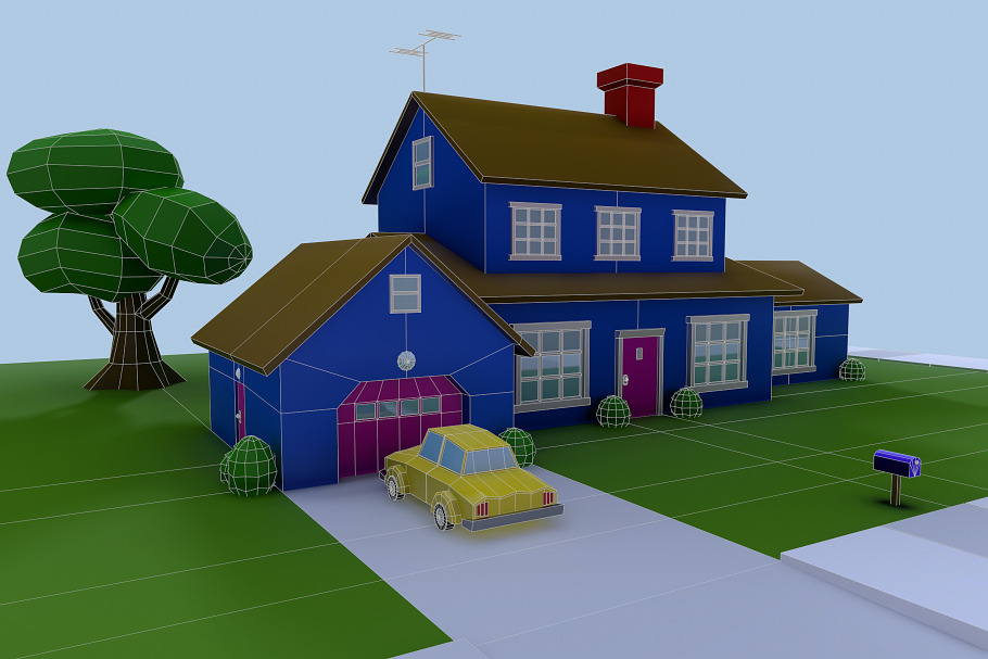 Low Poly House 1 in Urban - product preview 8