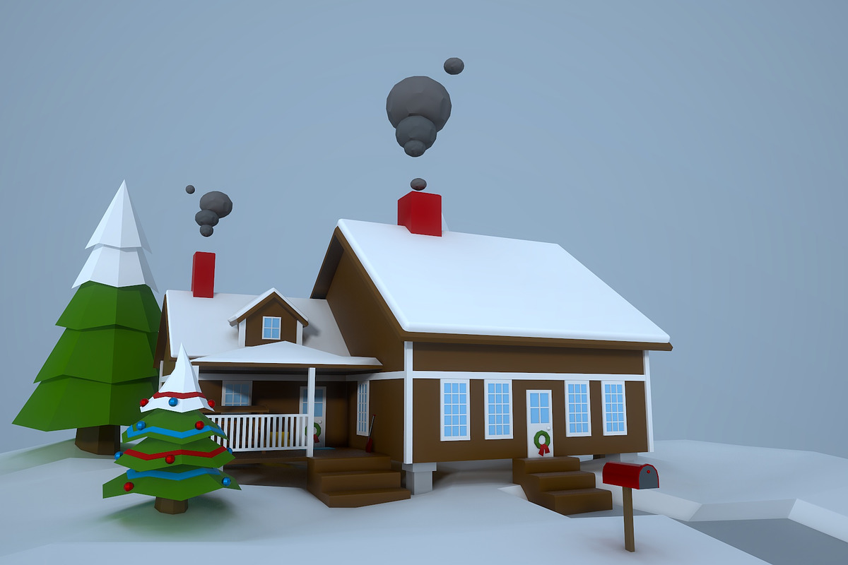 Low Poly House in Urban - product preview 8