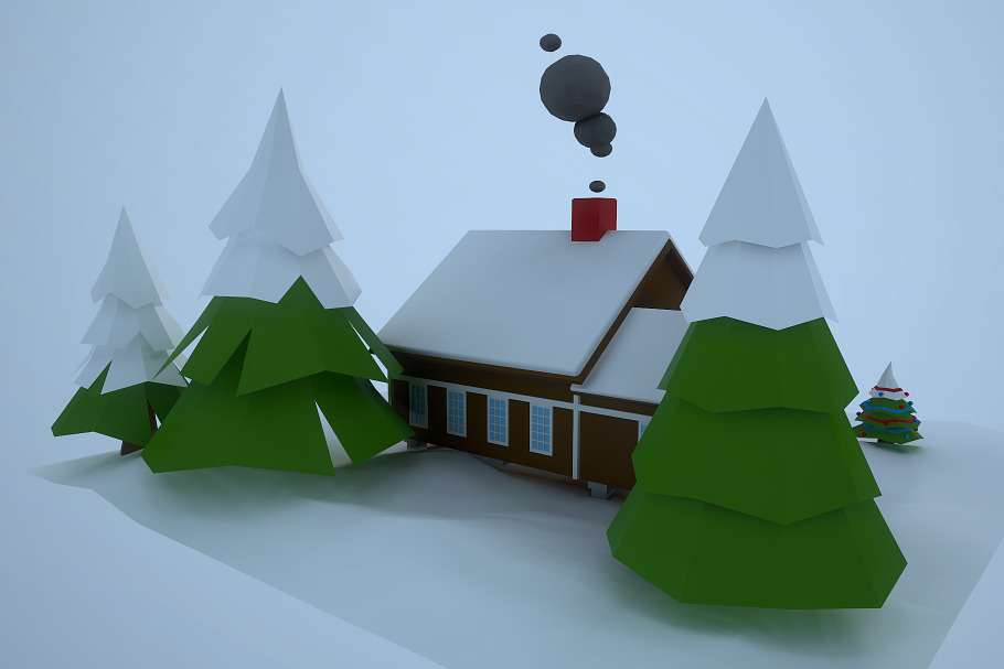 Low Poly House in Urban - product preview 6