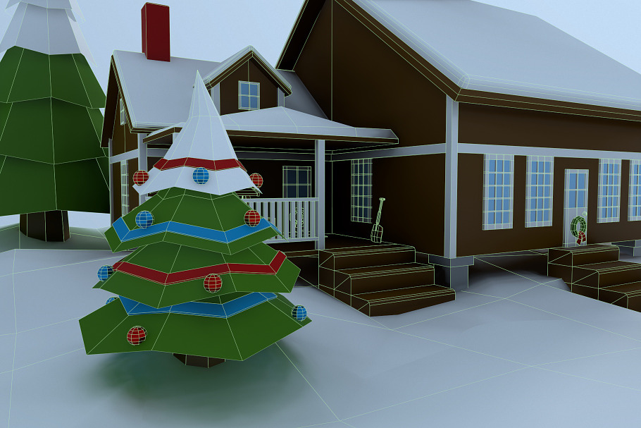 Low Poly House in Urban - product preview 13