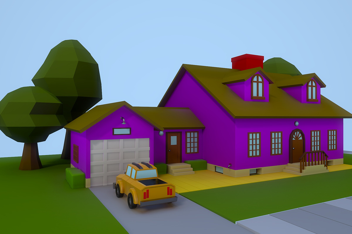 Low Poly House 2 in Urban - product preview 8
