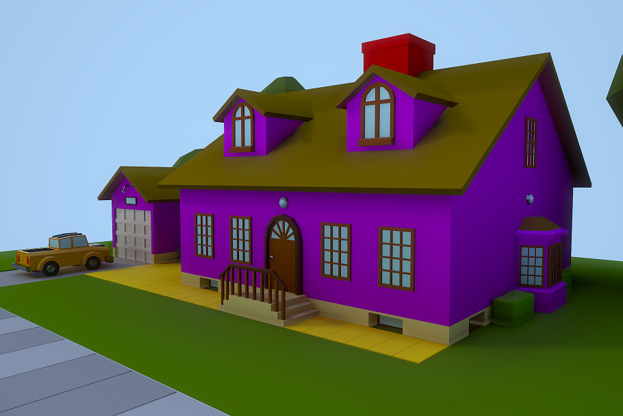 Low Poly House 2 in Urban - product preview 1