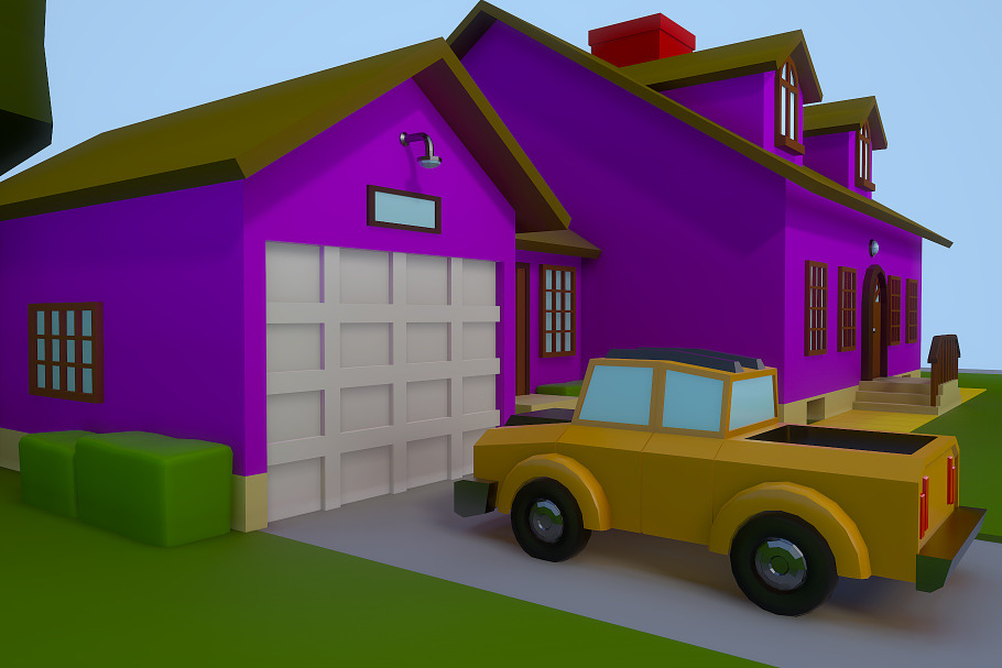 Low Poly House 2 in Urban - product preview 5