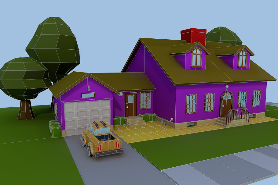 Low Poly House 2 in Urban - product preview 7