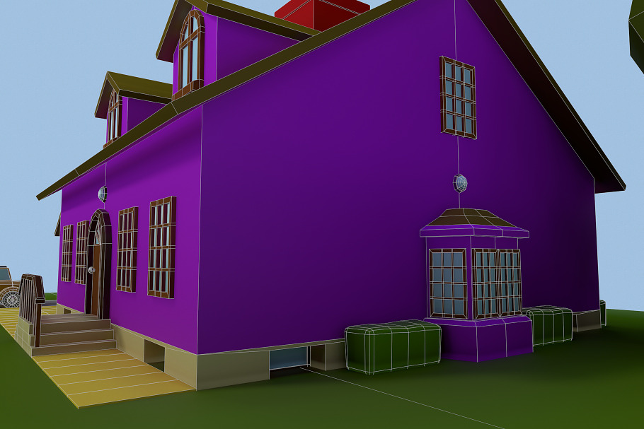 Low Poly House 2 in Urban - product preview 11