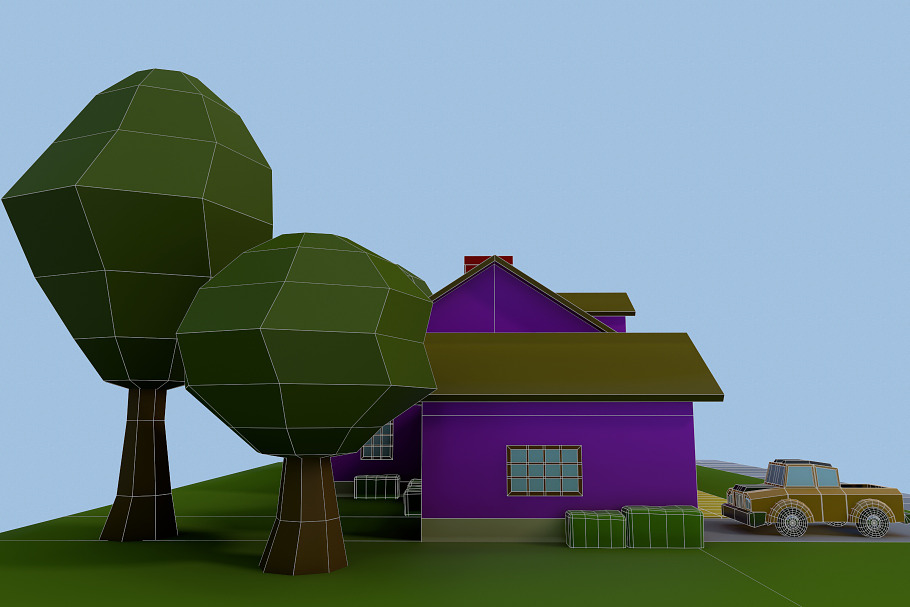 Low Poly House 2 in Urban - product preview 12