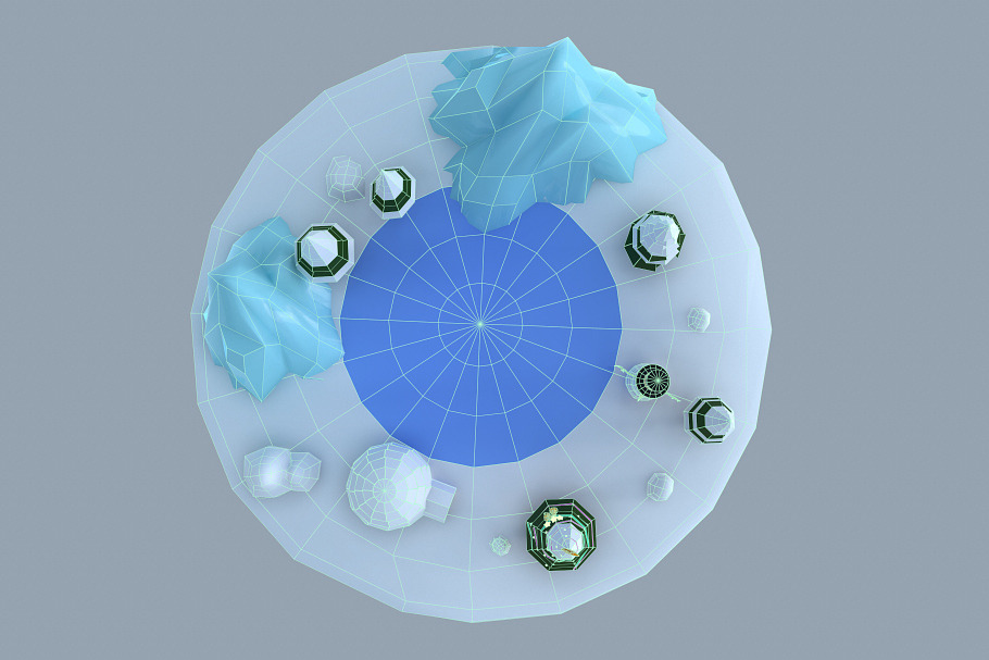 Low Poly Christmas Igloo in Nature - product preview 7