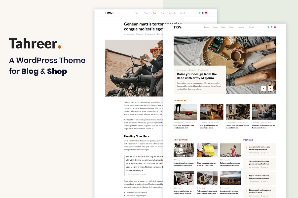 Tahreer – Magazine Blog & Shop Theme in WordPress Magazine Themes - product preview 8