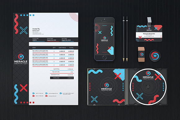 Meracle Branding Identity in Stationery Templates - product preview 4