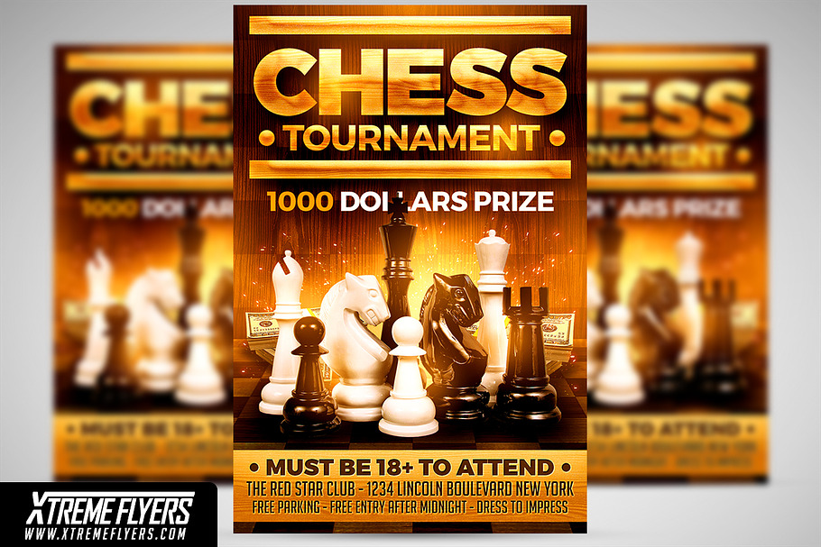 Chess Tournament Flyer Template in Flyer Templates - product preview 8