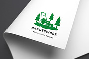 Garden Work Lawnmower Logo