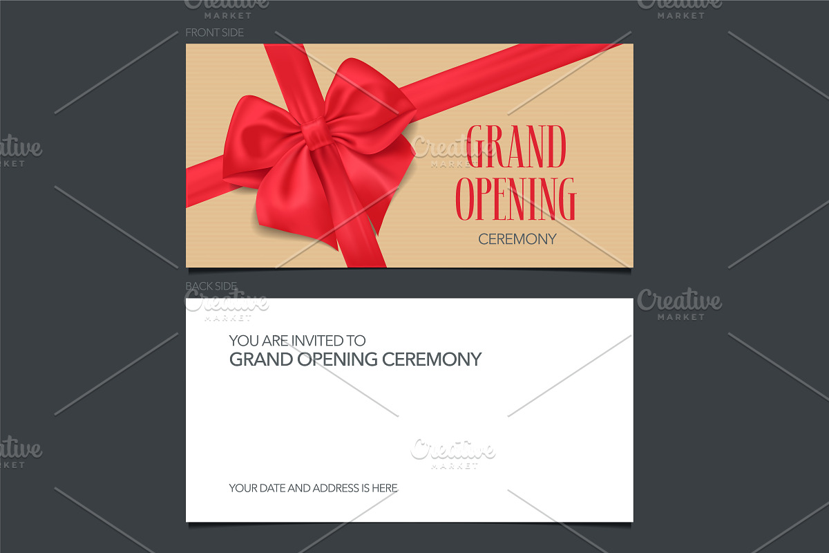 Grand opening vector invitation in Illustrations - product preview 8