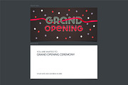 Grand opening vector invitation