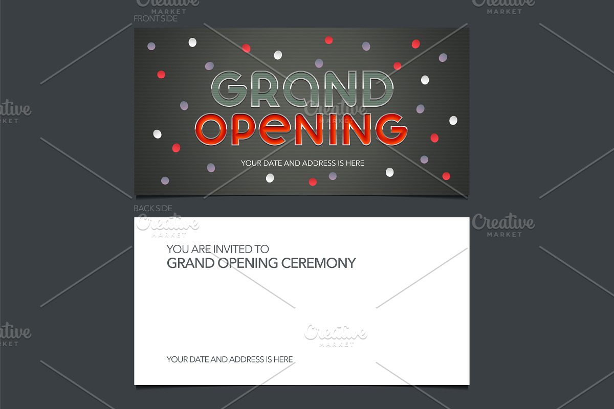 Grand opening vector invitation in Illustrations - product preview 8