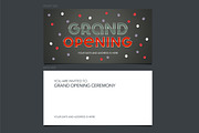 Grand opening vector invitation