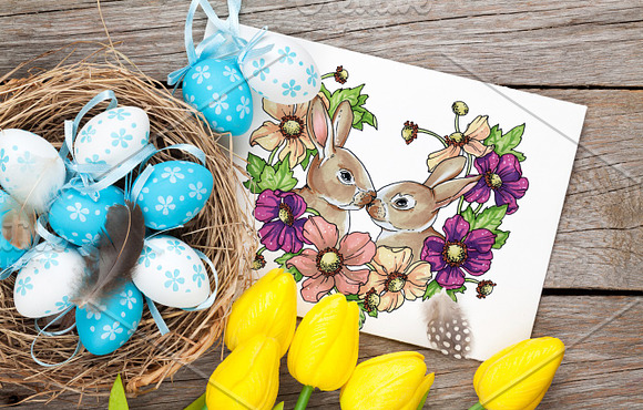 EASTER postcards in Illustrations - product preview 3
