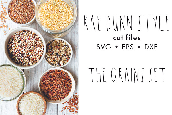 Rae Dunn Style Cut Files Grains