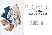 Rae Dunn Style Cut Files Drinks