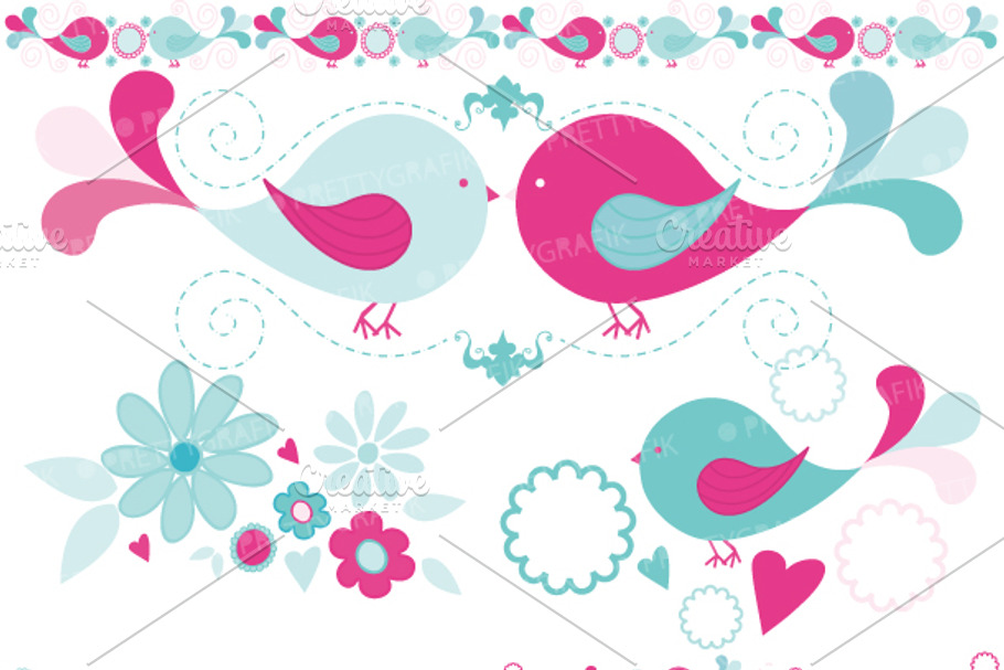 bird tweets clipart commercial use in Illustrations - product preview 8