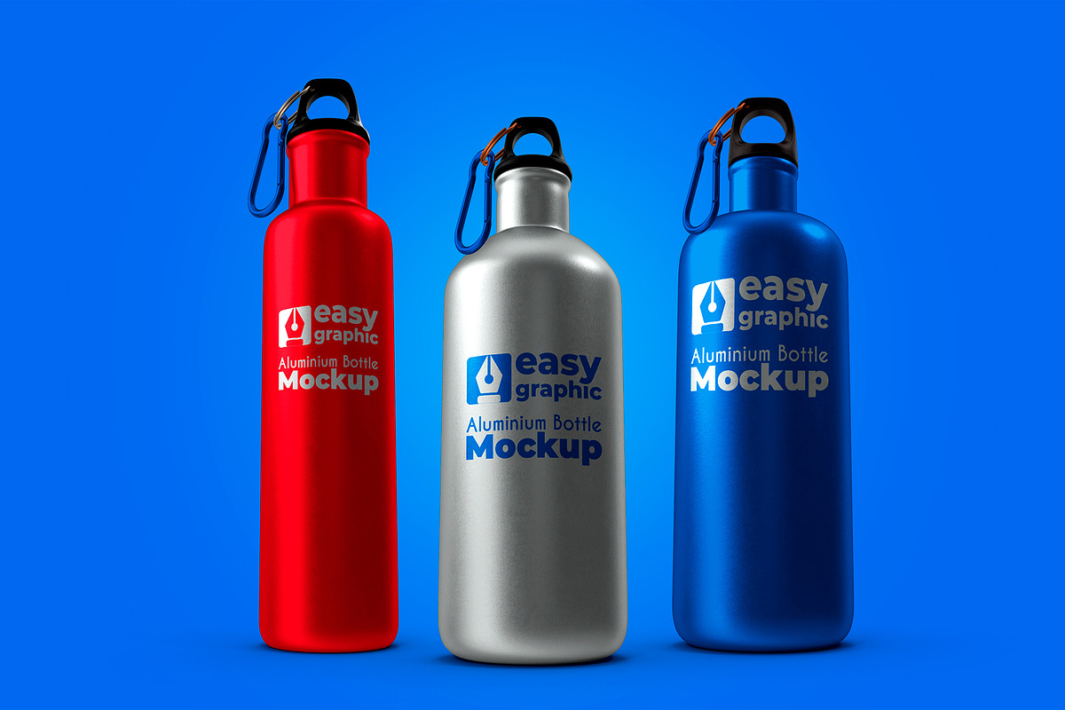 Aluminium Bottle Mockup in Mockup Templates - product preview 8