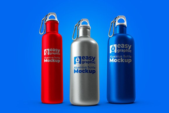 Aluminium Bottle Mockup in Mockup Templates - product preview 1