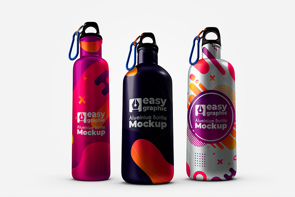 Aluminium Bottle Mockup in Mockup Templates - product preview 2