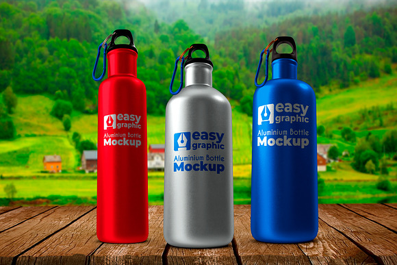 Aluminium Bottle Mockup in Mockup Templates - product preview 6