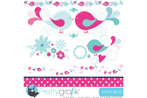 bird tweets clipart commercial use in Illustrations - product preview 1