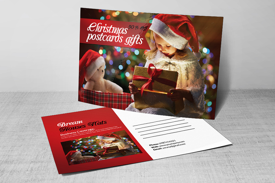Christmas Postcard Template in Postcard Templates - product preview 8