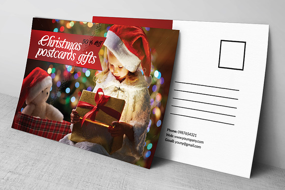 Christmas Postcard Template in Postcard Templates - product preview 1