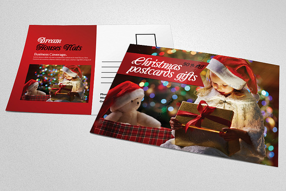Christmas Postcard Template in Postcard Templates - product preview 2