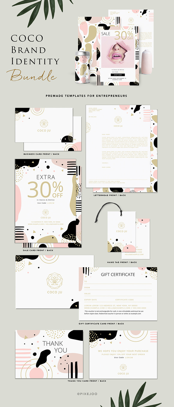 Business Branding kit – COCO in Stationery Templates - product preview 9