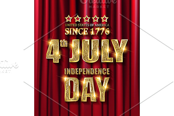 USA Independence Day 4 cards in Graphics - product preview 1