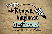 Notepaper Airplanes Font Family