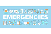 Emergencies word concepts banner