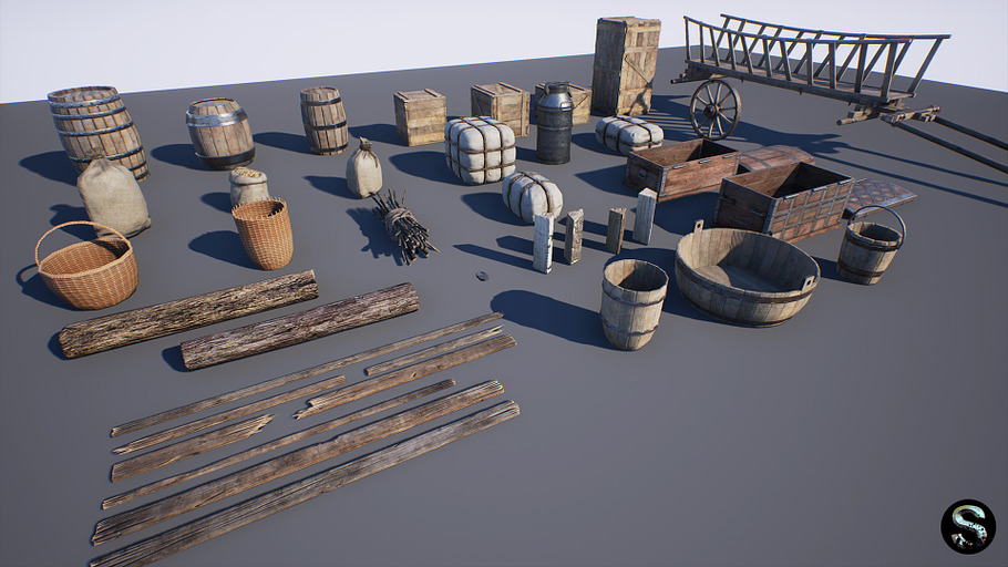 Medieval Props Pack in Objects - product preview 1