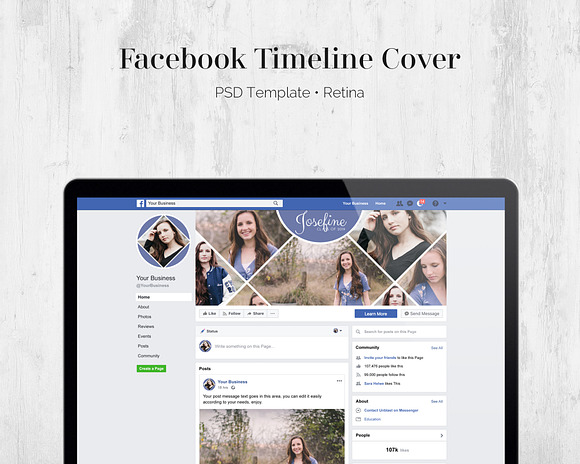 Facebook Cover Template PSD F237 in Facebook Templates - product preview 1