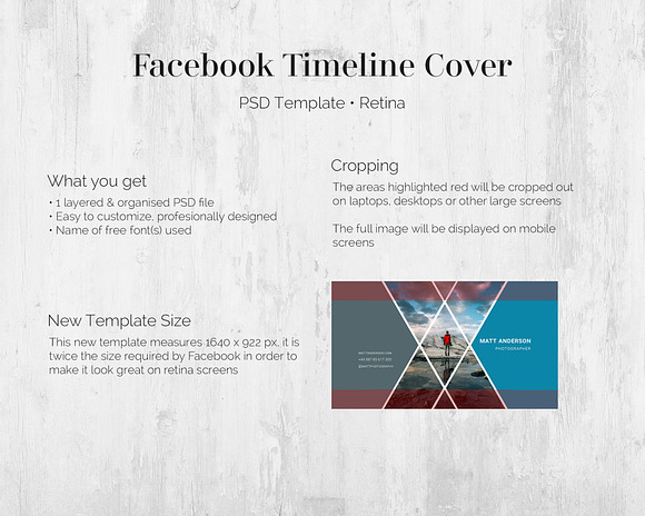 Facebook Cover Template PSD F237 in Facebook Templates - product preview 2