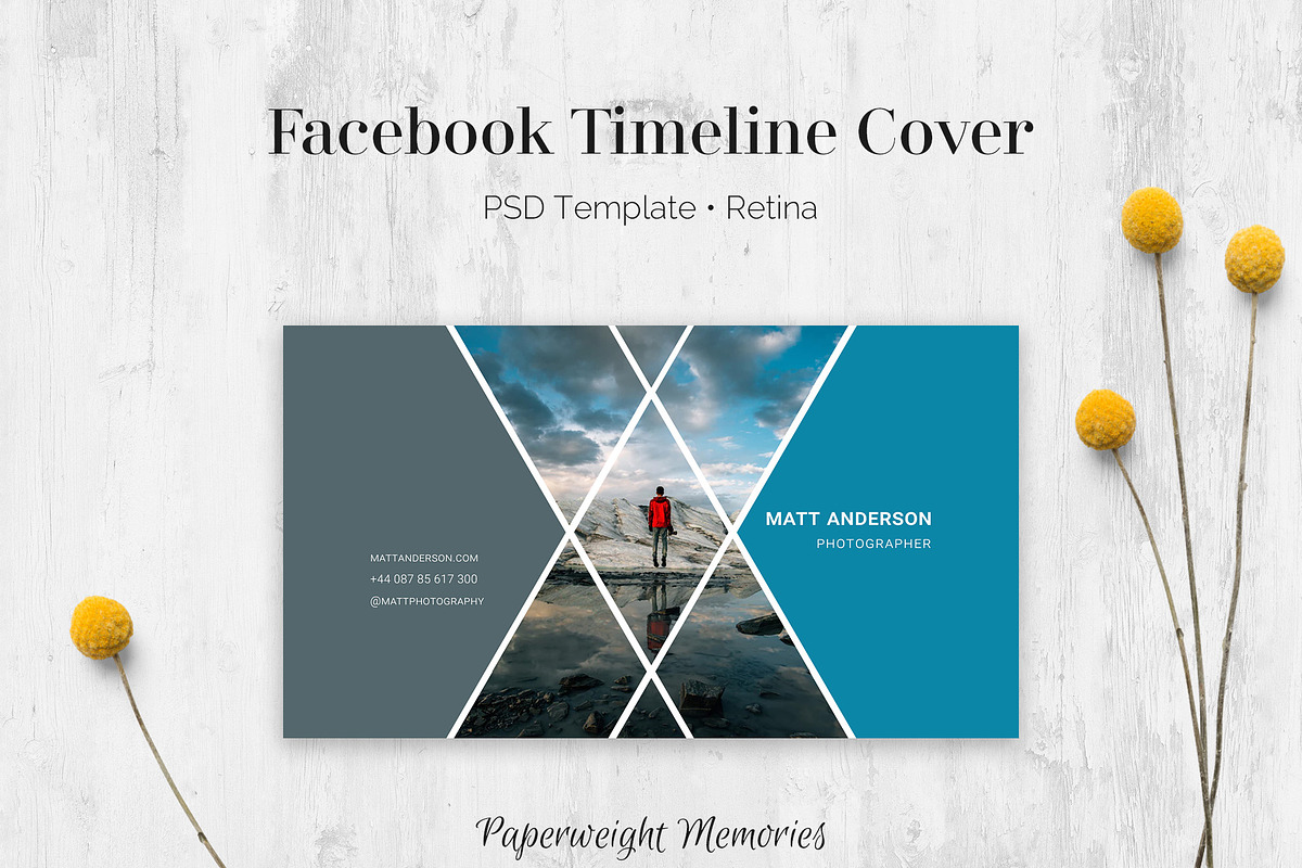 Facebook Cover Template PSD F233 in Facebook Templates - product preview 8
