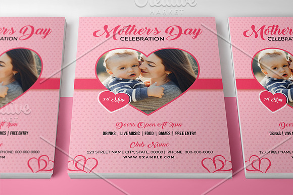 Mother's Day Invitation - V1012 in Flyer Templates - product preview 1