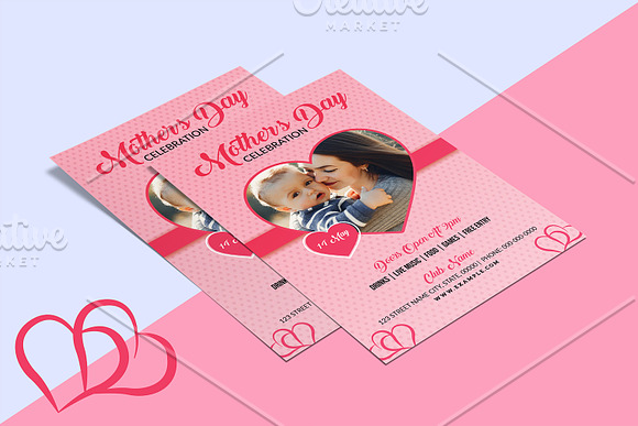 Mother's Day Invitation - V1012 in Flyer Templates - product preview 2