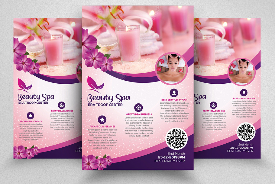 Spa Body Care Center Flyer Template in Flyer Templates - product preview 8