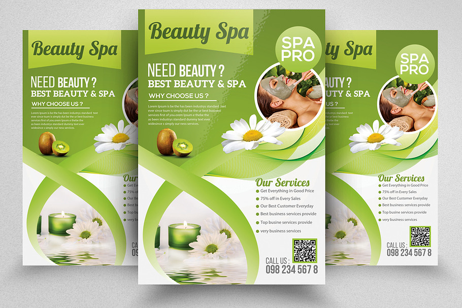 Herbal Spa Beauty Flyer Template in Flyer Templates - product preview 8