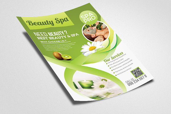 Herbal Spa Beauty Flyer Template in Flyer Templates - product preview 1