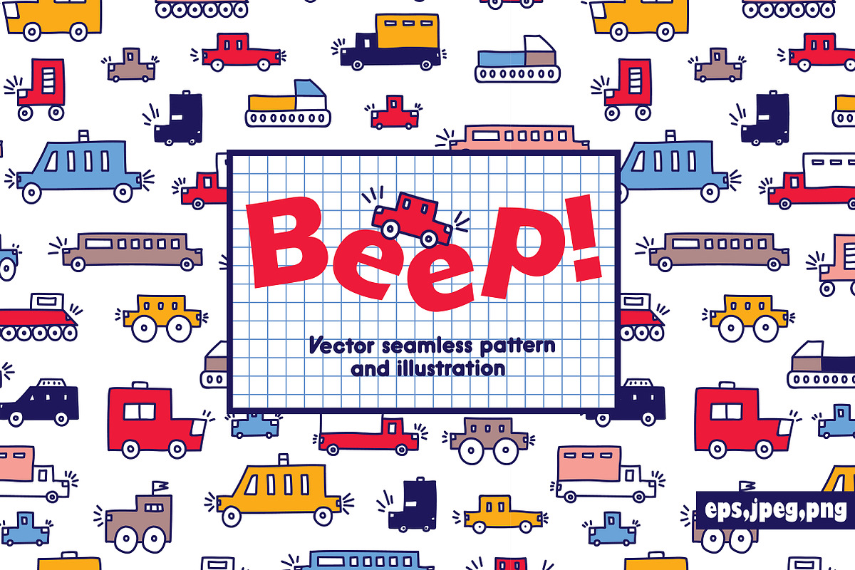 Beep! Cars for boys! in Patterns - product preview 8