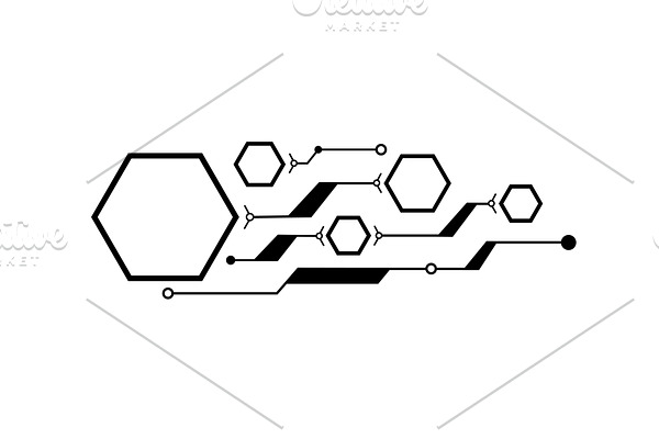 Several hexagons connected