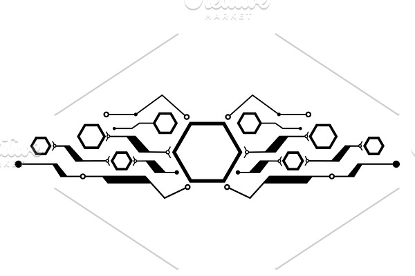 Several hexagons connected